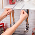 EDNA HOME Mug Cups Storage Rack, Drilling-Free Under Cabinet Closet Holder Hooks for Hanging Mugs, Ties, Belts, Scarf, Kitchen Utensils, Necklace and More, 10 Hooks, Made in Europe